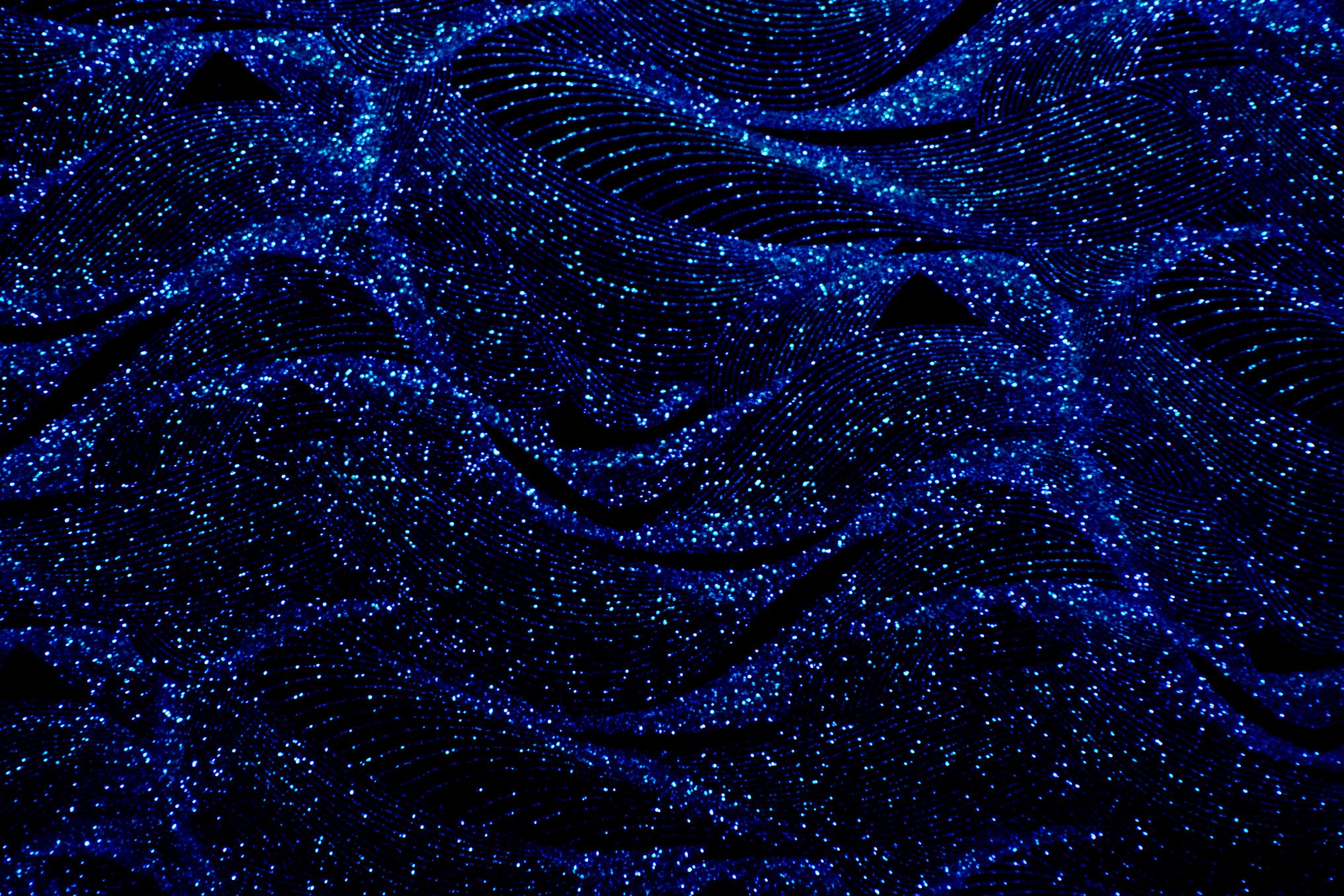 Blue Glitter on Black Background