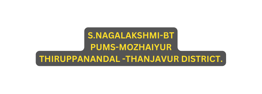 S NAGALAKSHMI BT PUMS MOZHAIYUR THIRUPPANANDAL THANJAVUR DISTRICT